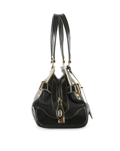 LOUIS VUITTON Black Suhali Leather Le Radieux Shoulder Bag