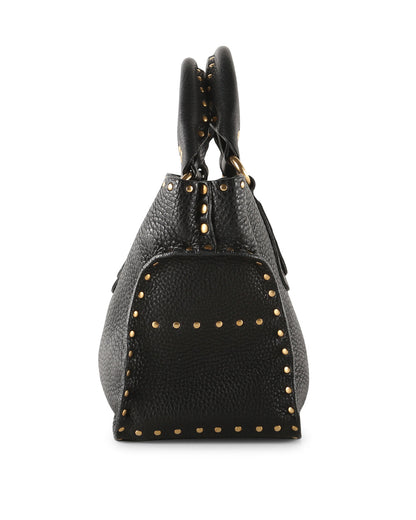 Celine Black Leather Studded Boogie Tote Bag