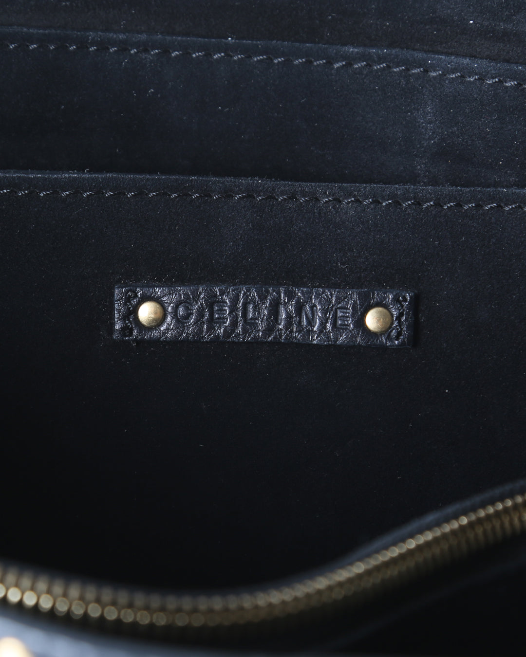 Celine Black Leather Studded Boogie Tote Bag