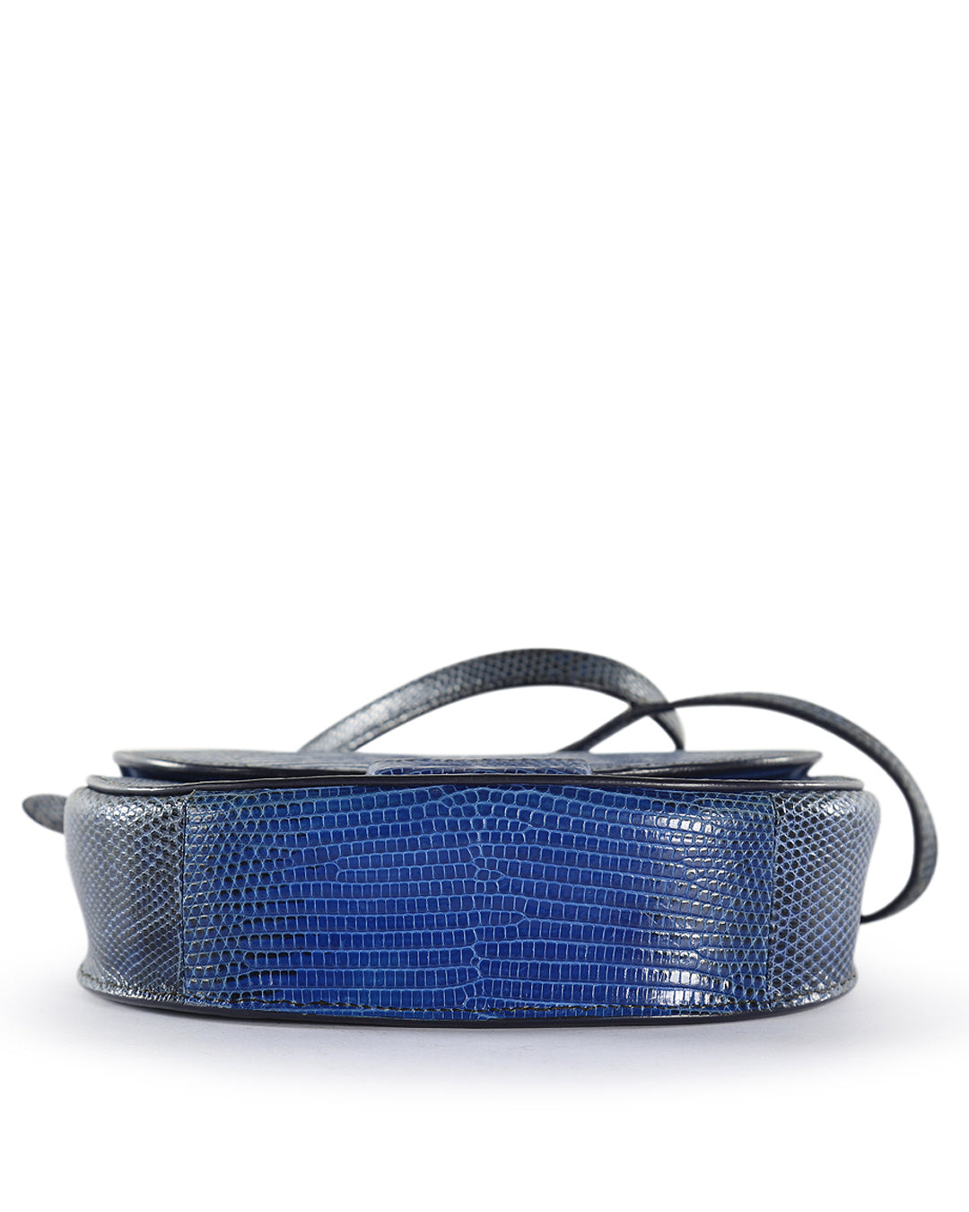 Celine Blue Lizard Leather Trotteur Crossbody Bag