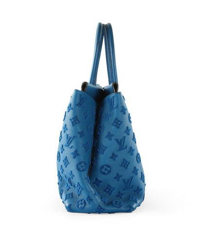 LOUIS VUITTON Blue Leather W GM Bag