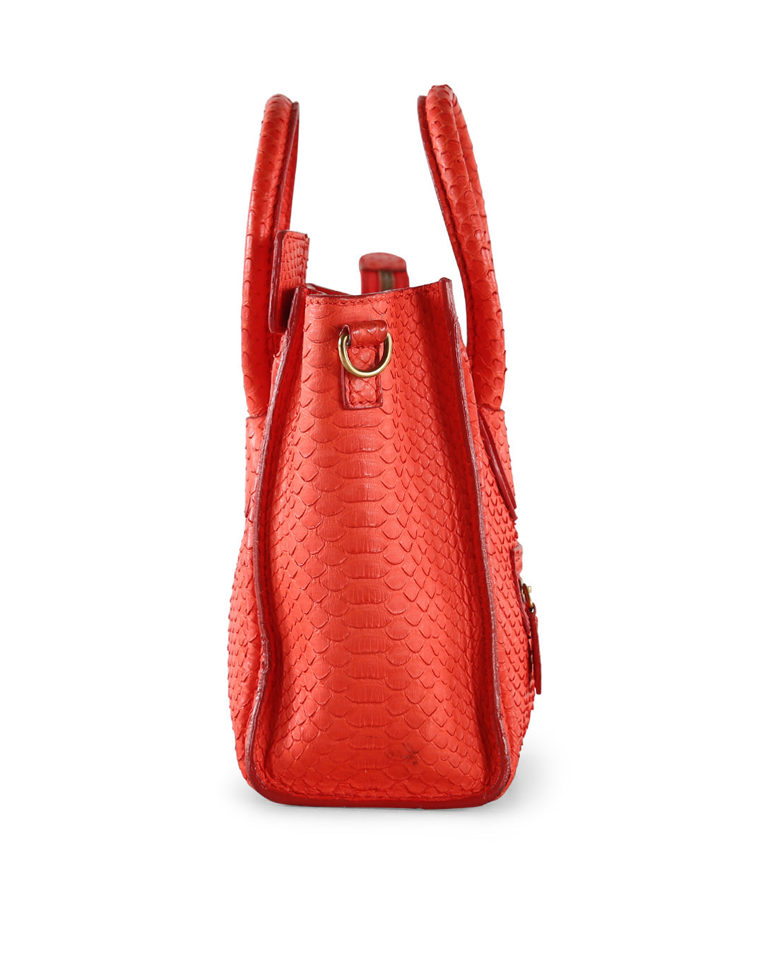 Celine Coral Python Nano Luggage Tote Bag