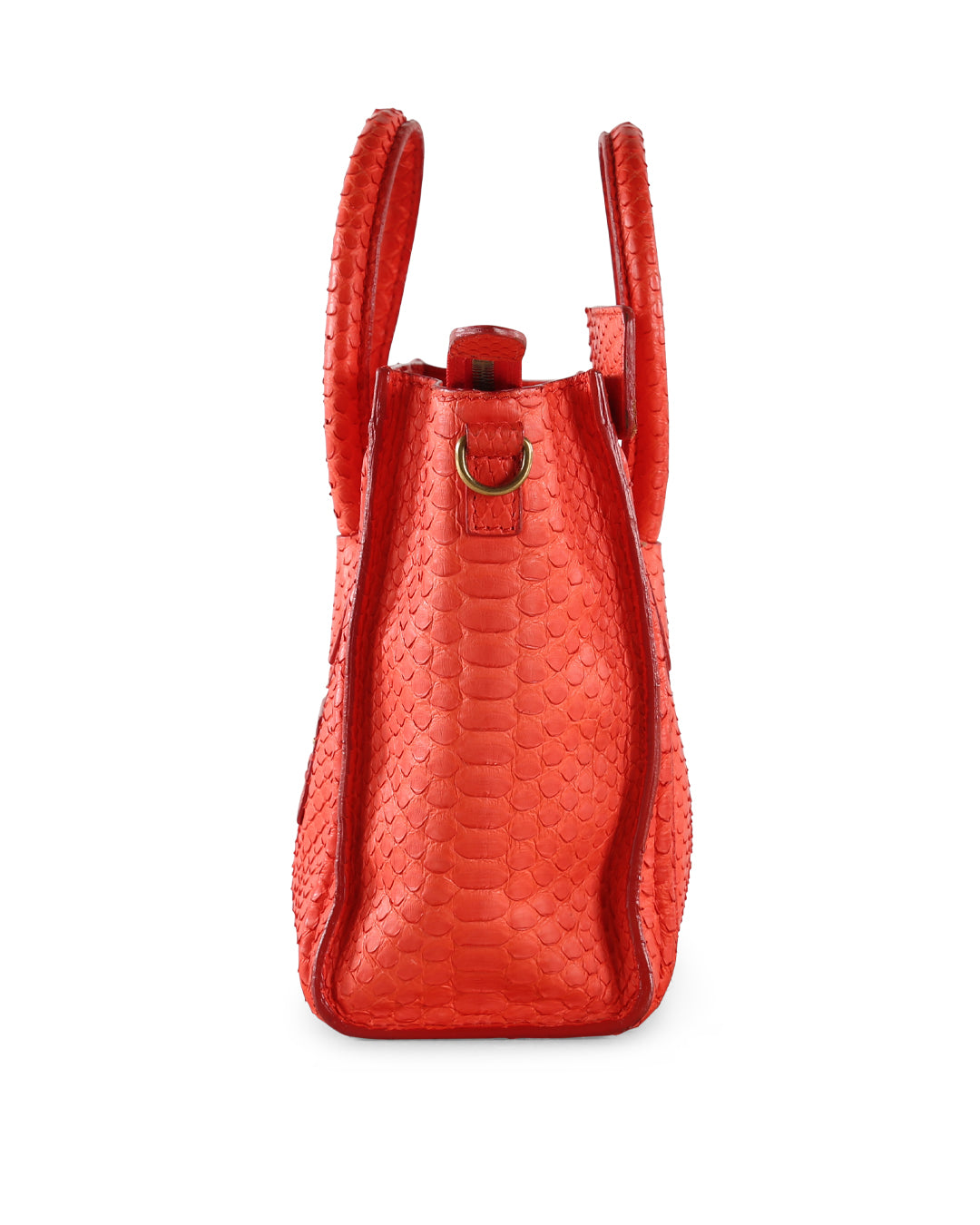 Celine Coral Python Nano Luggage Tote Bag