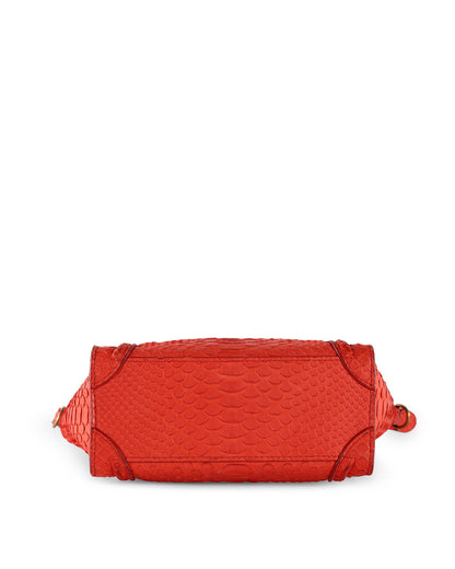 Celine Coral Python Nano Luggage Tote Bag