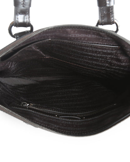 Celine Brown/Majenta Leather & Pony Hair Shoulder Bag