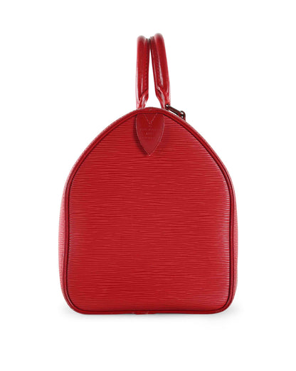 LOUIS VUITTON Red Epi Leather Speedy 35 Handle Bag