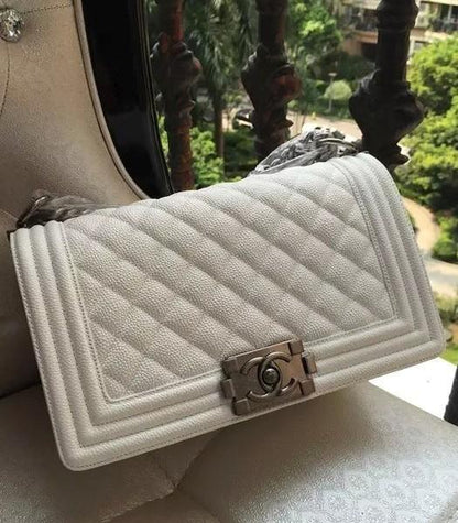 Chanel Boy Medium HandBag White