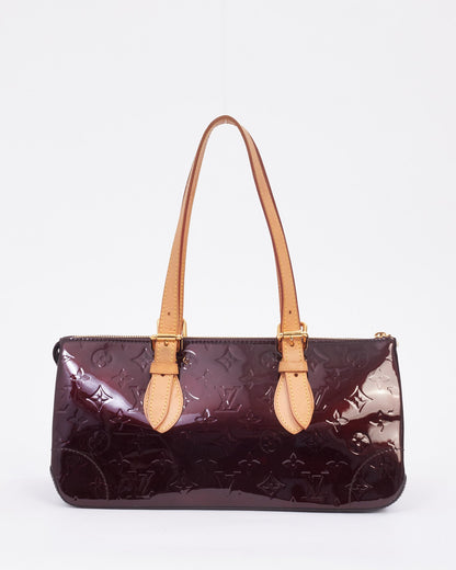 Louis Vuitton Vernis Amarante Monogram Patent Rosewood Top Handle Bag
