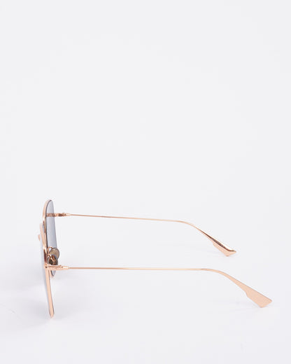 Dior Gold Metal with Green Lens DDBO7 Square Sunglasses