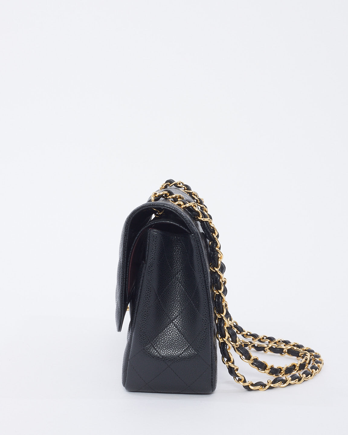 Chanel Black Caviar Leather Jumbo Classic Double Flap with GHW