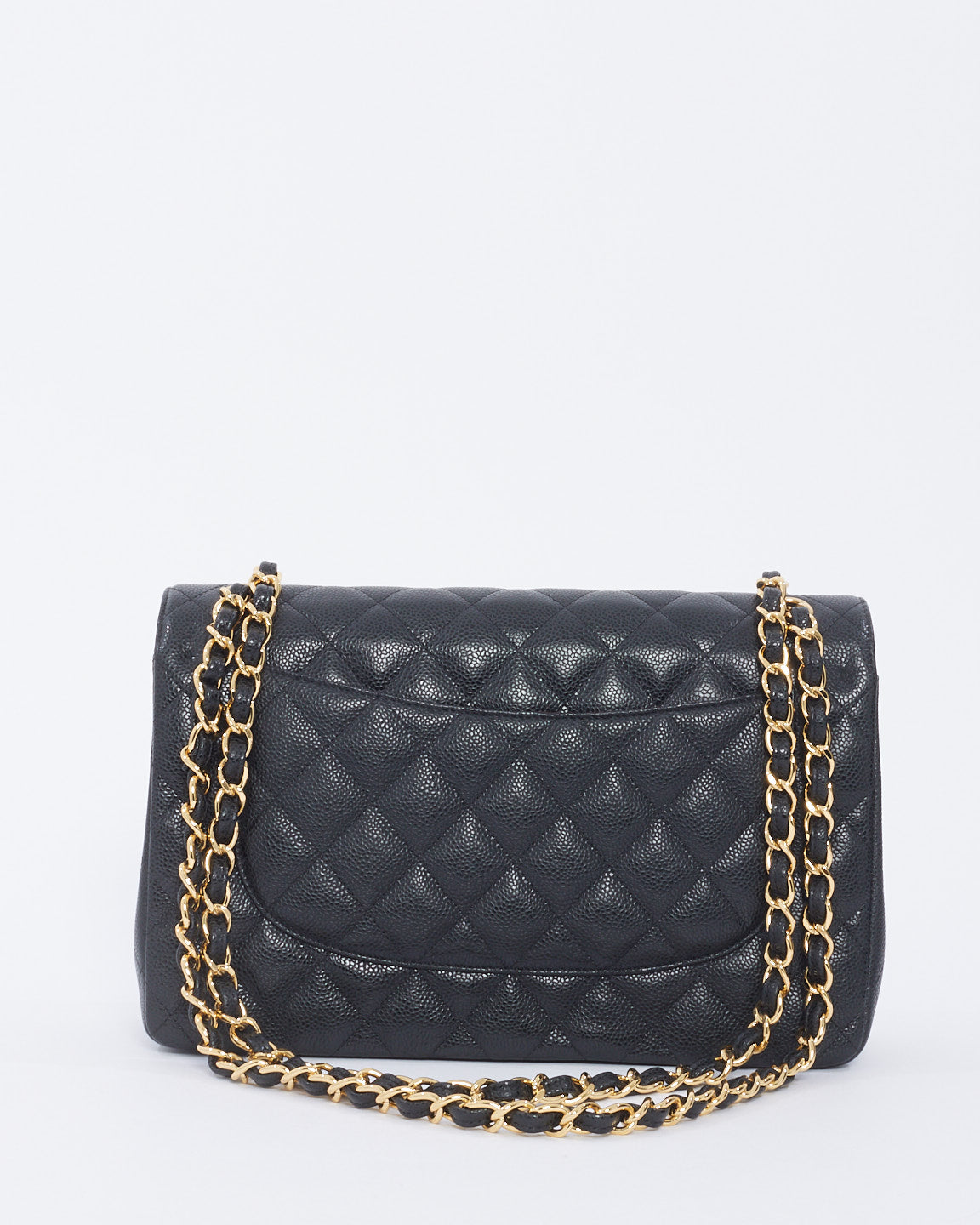 Chanel Black Caviar Leather Jumbo Classic Double Flap with GHW