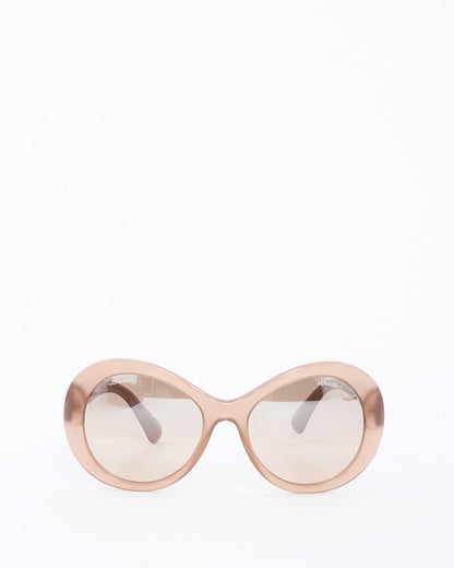 Chanel Beige Acetate Oval 5372 Sunglasses