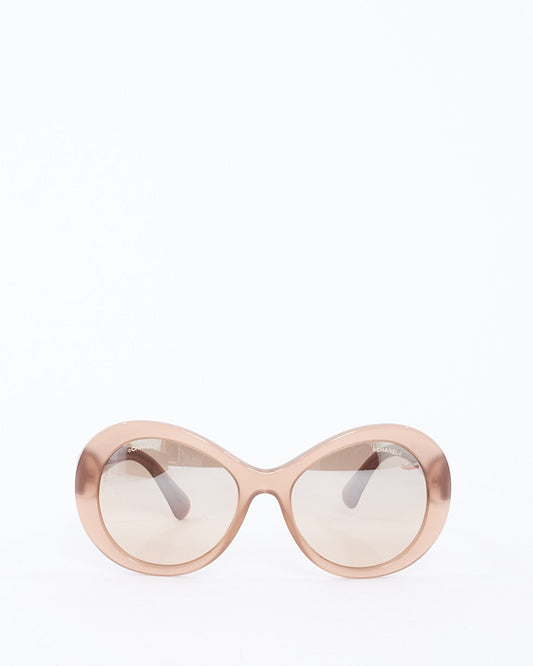 Chanel Beige Acetate Oval 5372 Sunglasses