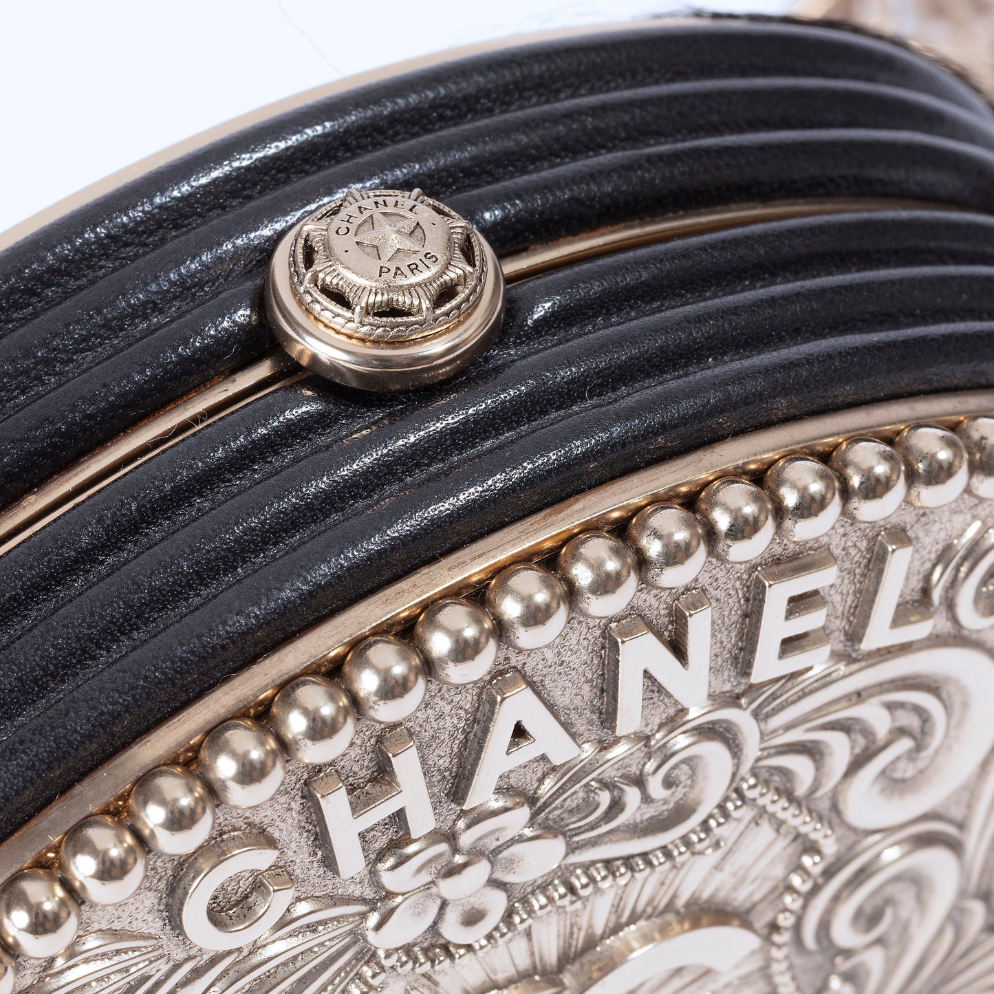 Paris-Dallas Metiers D’Art Belt Buckle Minaudière Clutch Bag