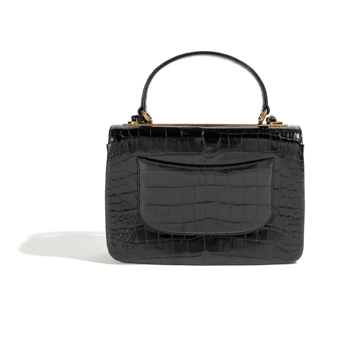 Black Exotic Vintage Flap Bag