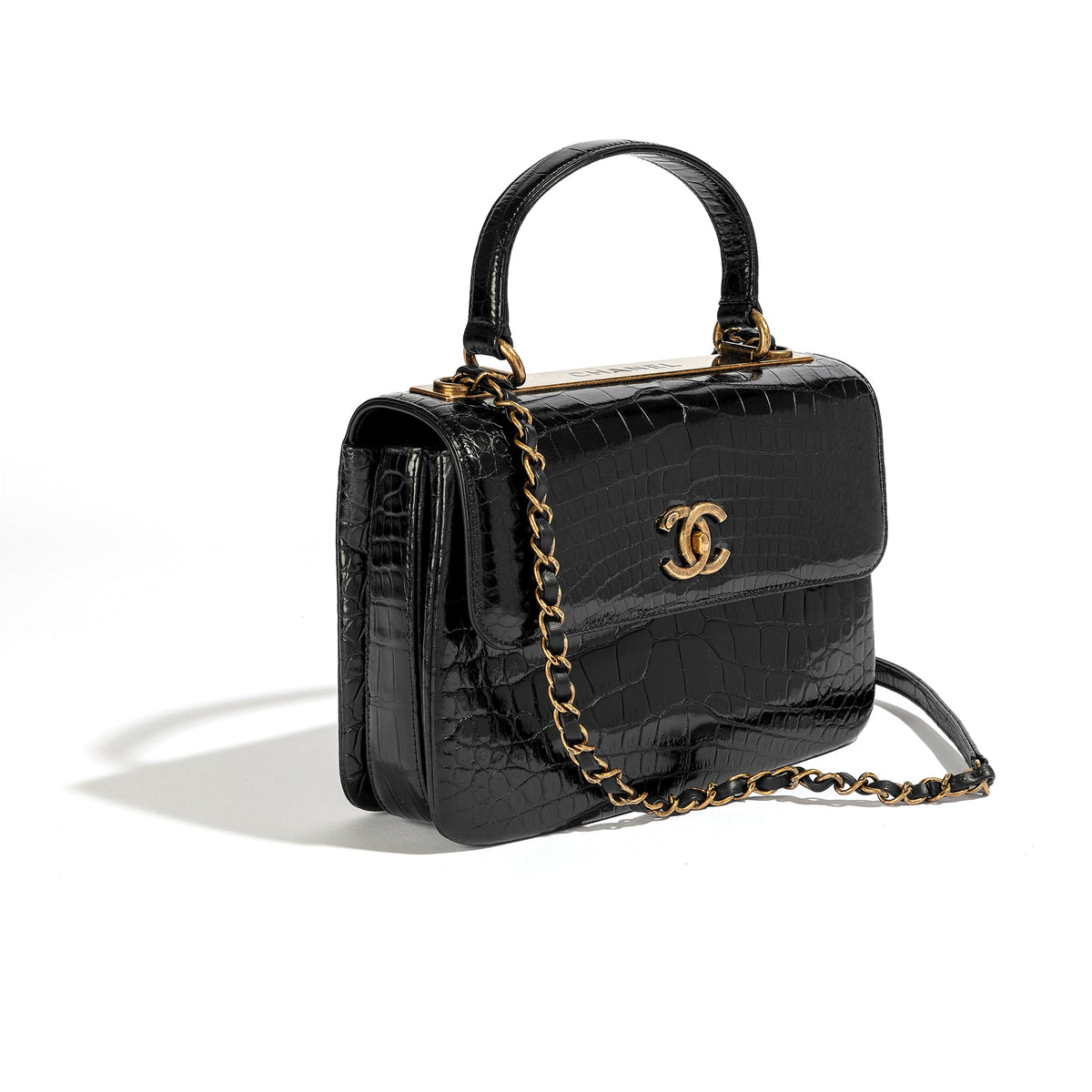 Black Exotic Vintage Flap Bag