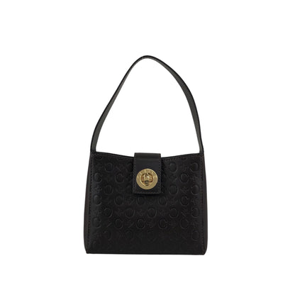 CELINE Turn Lock Small Handbag Brown Vintage 2h8bw4