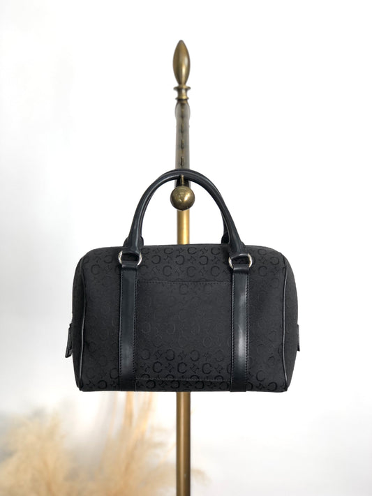 CELINE Small Boston bag Handbag Black Vintage w8thgk