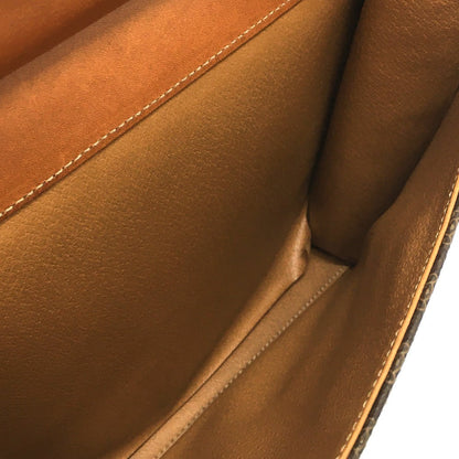 CELINE Shoulder Bag PVC / Leather Brown Macadam One handle Women Secondhand