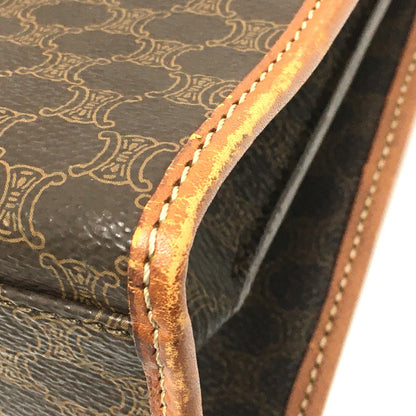 CELINE Shoulder Bag PVC / Leather Brown Macadam One handle Women Secondhand
