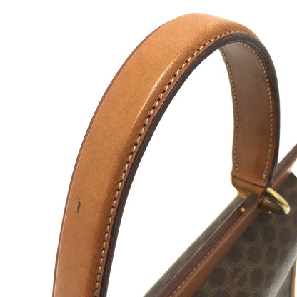 CELINE Shoulder Bag PVC / Leather Brown Macadam One handle Women Secondhand