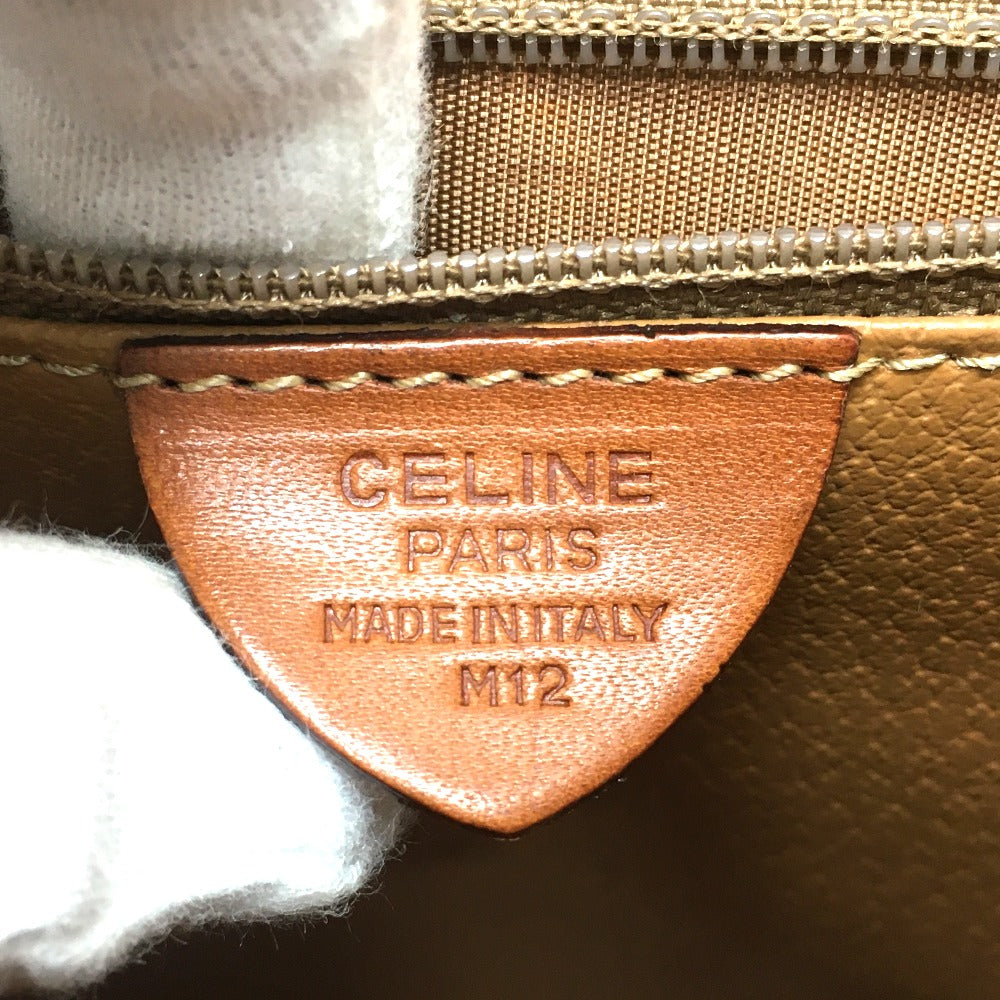 CELINE Shoulder Bag PVC / Leather Brown Macadam One handle Women Secondhand