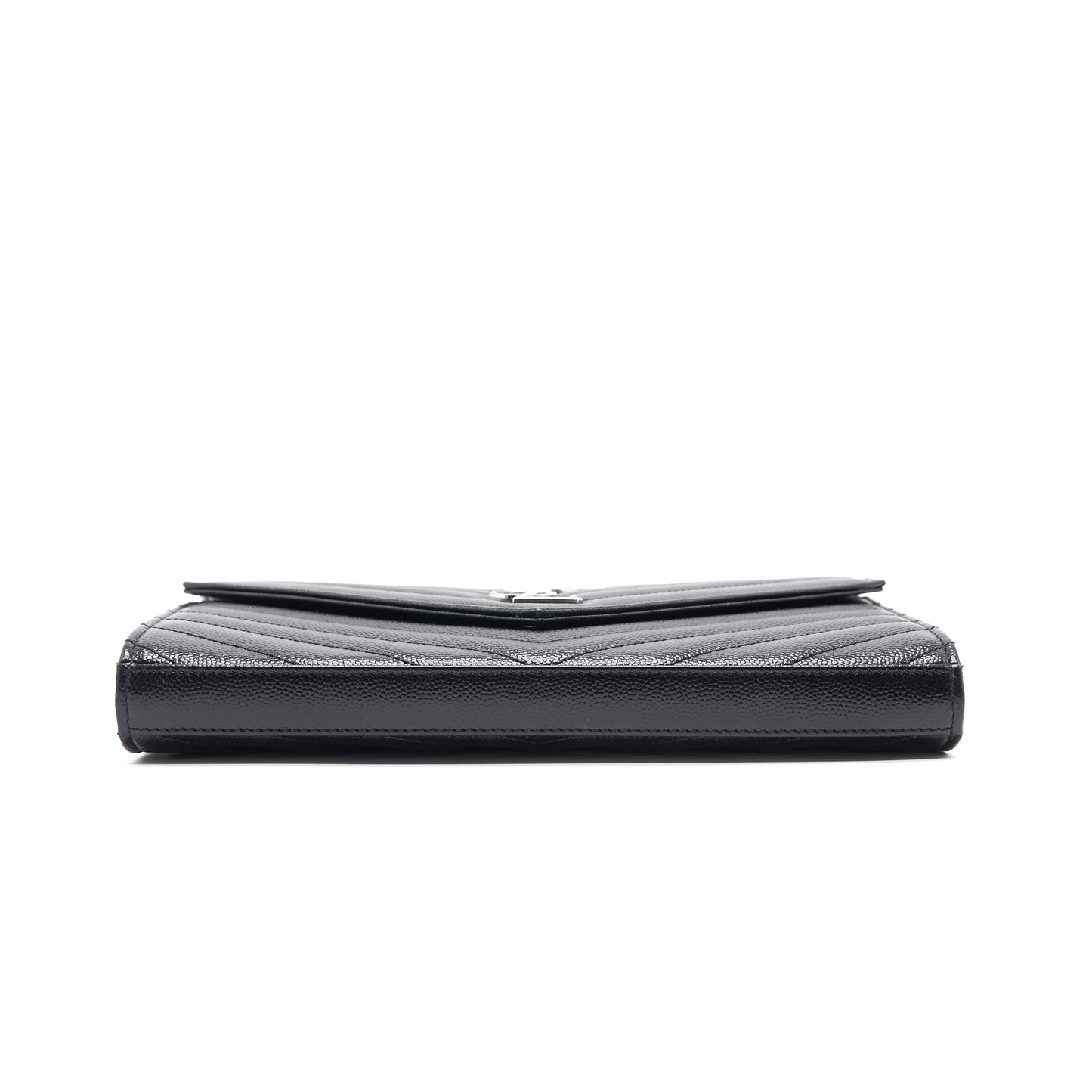 Saint Laurent Envelope Chain Wallet Black SHW