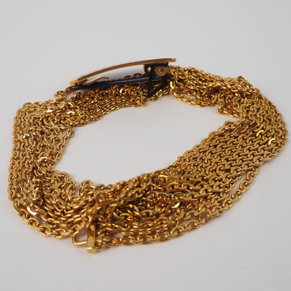 CHANEL belt A07689 Plated Gold gold With logo Chain Women 70 Used