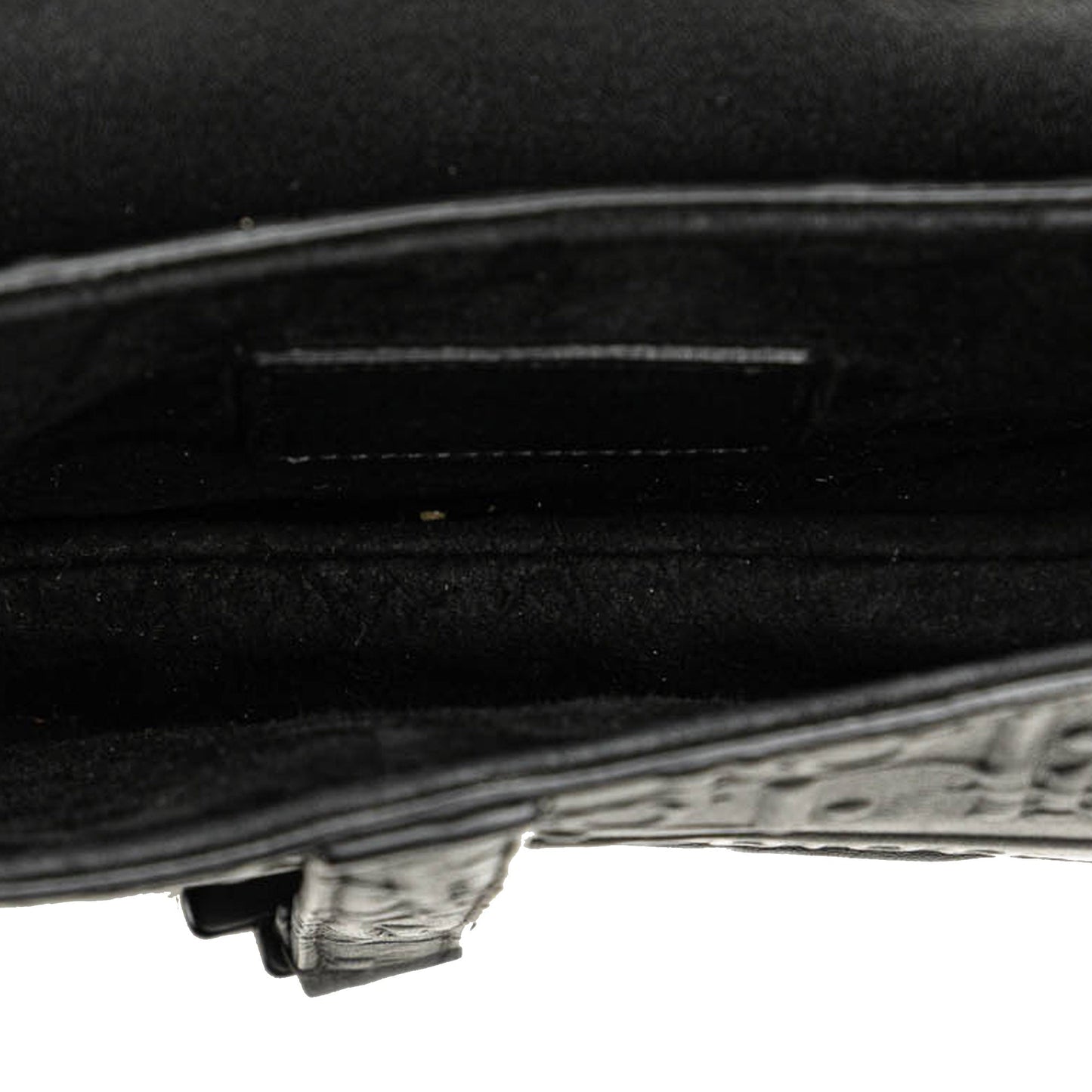 Mini Embossed Calfskin Oblique Saddle