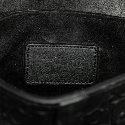 Mini Embossed Calfskin Oblique Saddle