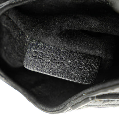 Mini Embossed Calfskin Oblique Saddle