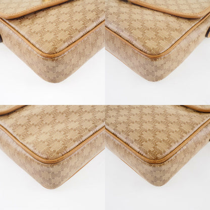 CELINE Shoulder Bag PVC beige Macadam Pattern Old Celine Women Used