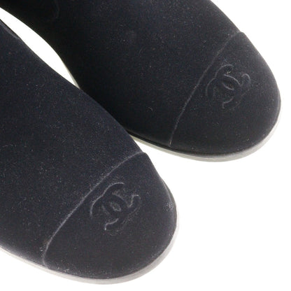 CHANEL boots G26648X31173 Suede black Camelia Women 37 Used