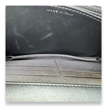 Classic Grey Wallet on Chain in Calfskin, Gunmetal hardware