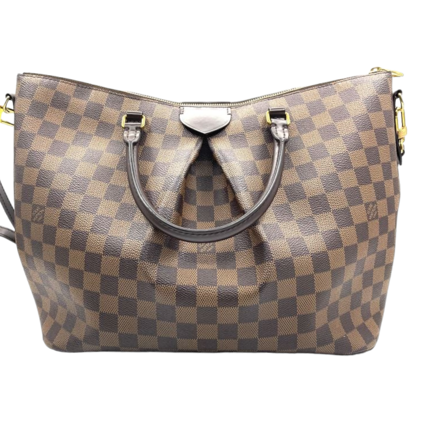 Louis-Vuitton Damier Ebene Siena MM PVC leather Brown 2WAY GHW