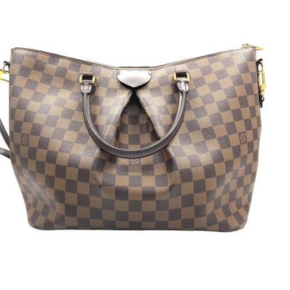 Louis-Vuitton Damier Ebene Siena MM PVC leather Brown 2WAY GHW