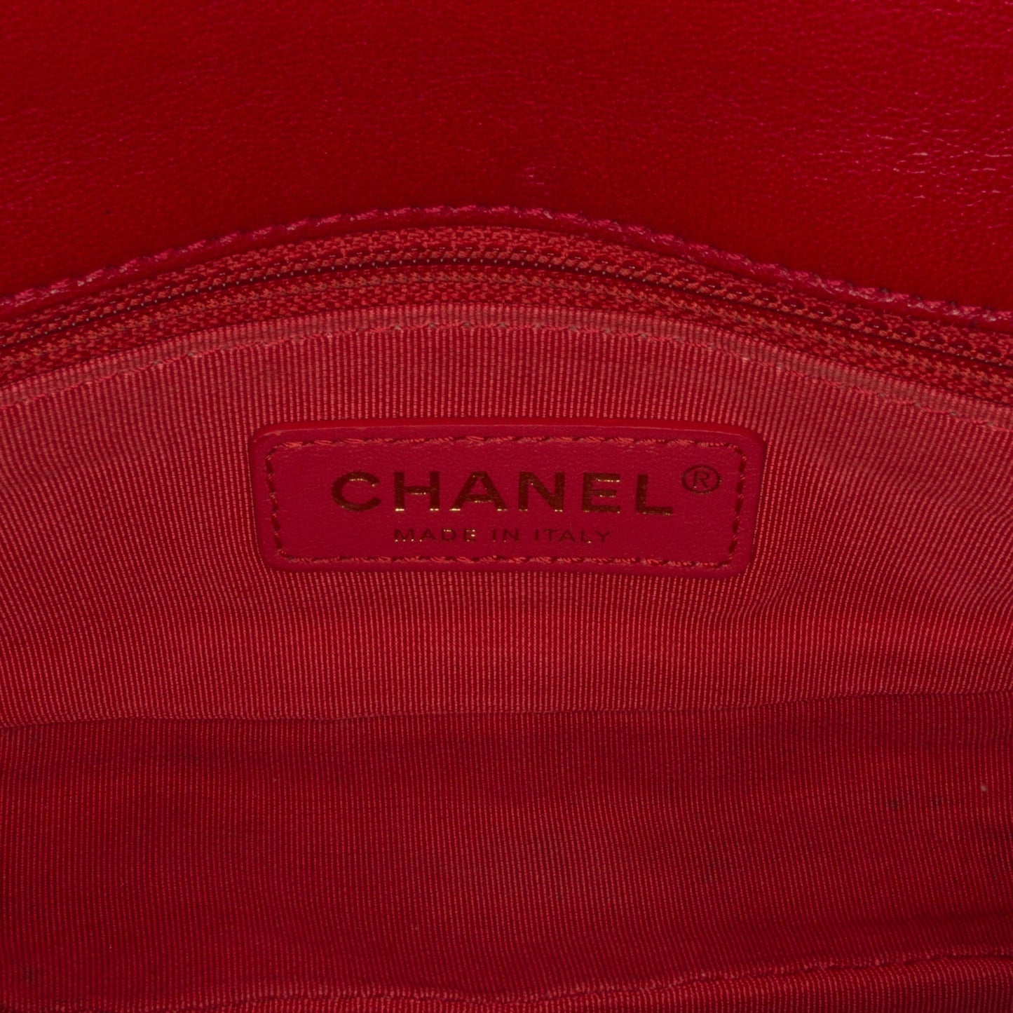 Chanel Classic Single Flap Red Tweed Lambskin Gold