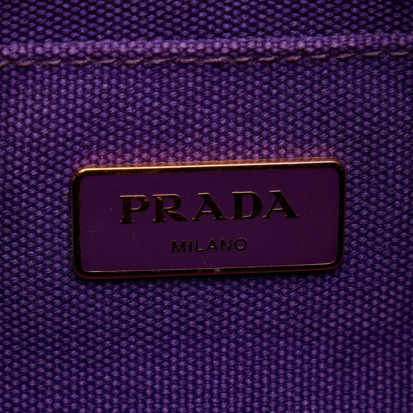 Prada Canapa Logo HandBag Small Purple Canvas