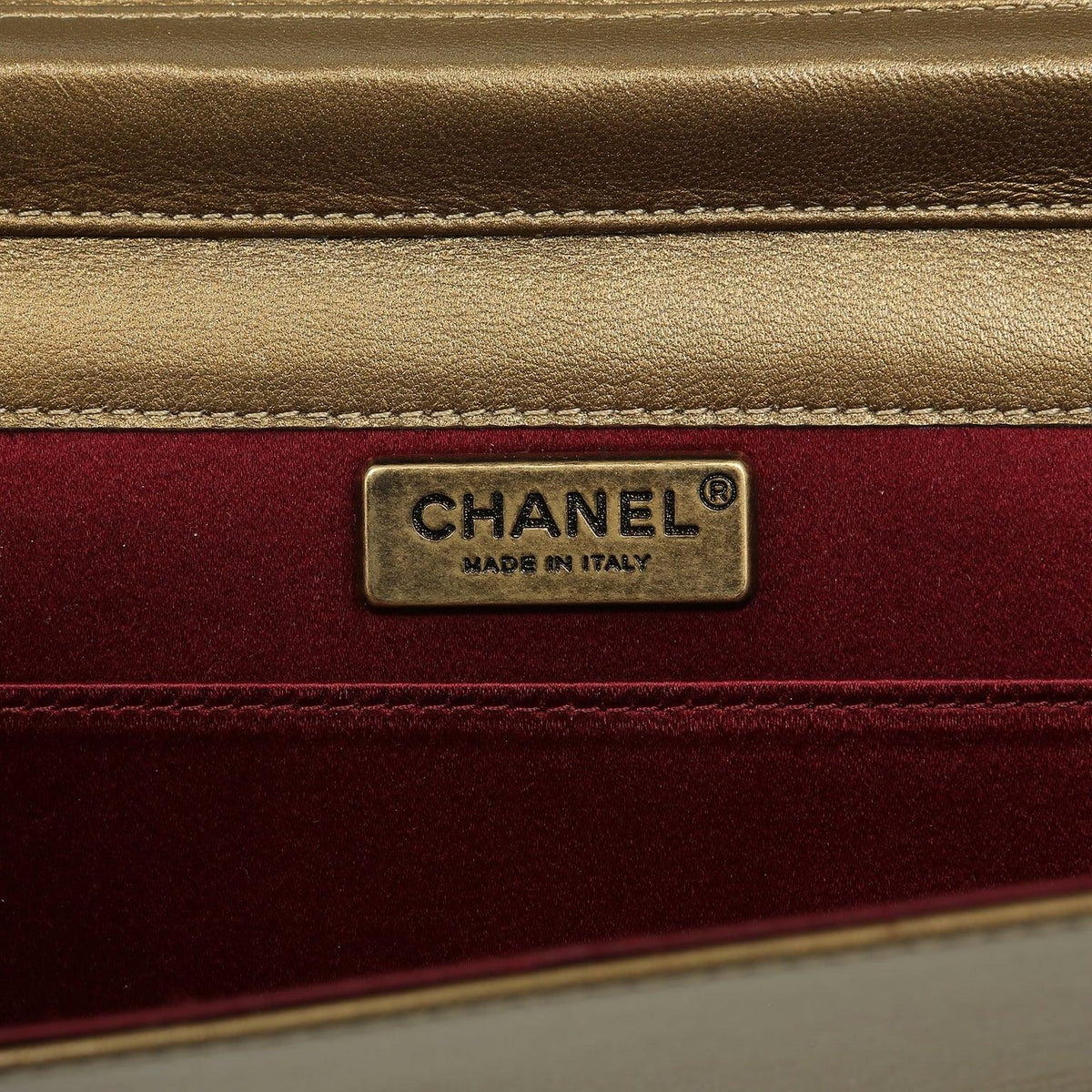 Chanel Byzance Bronze Leather Jeweled Evening Bag