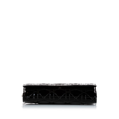 Dior Cannage Patent Leather Chain Flap Black