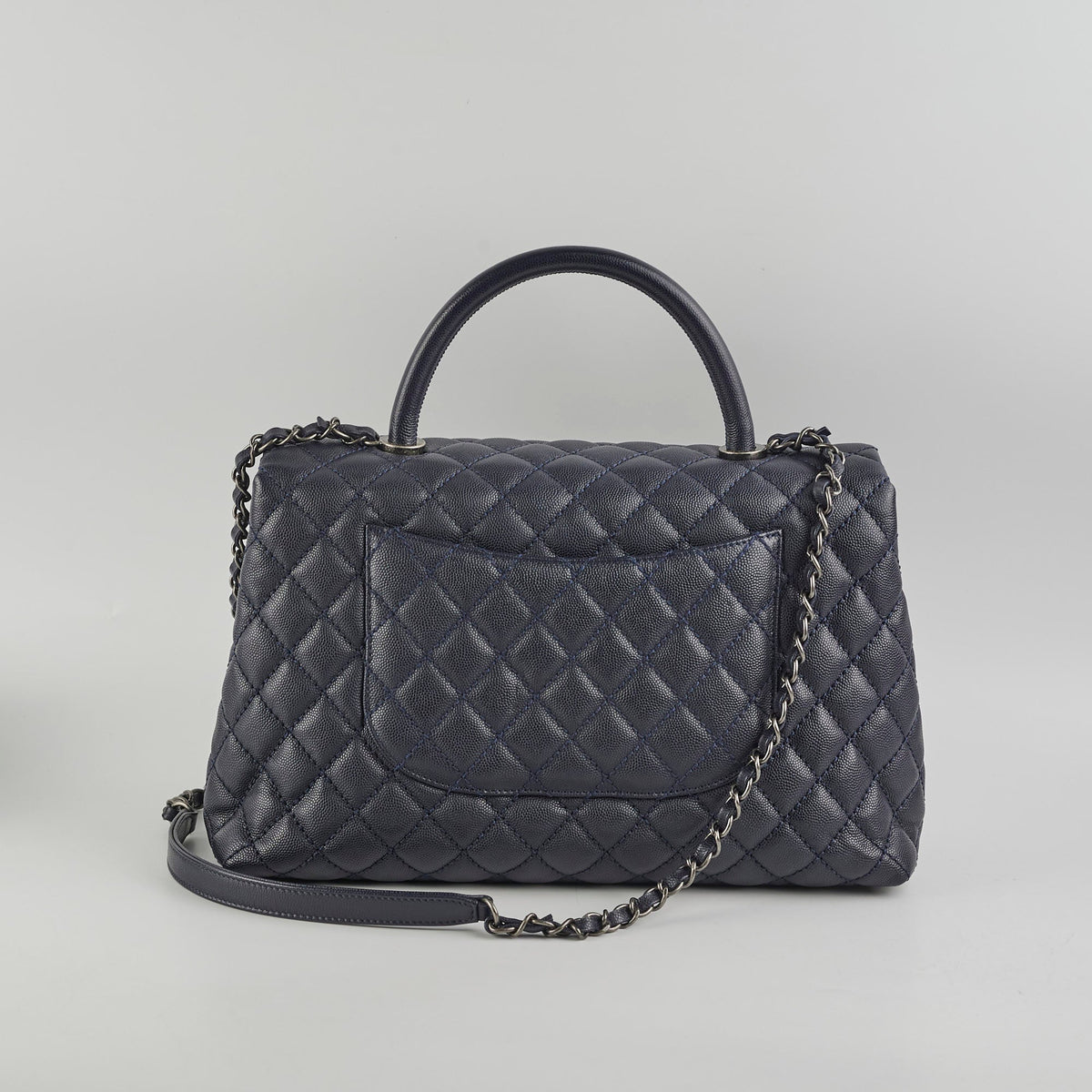 Chanel Caviar Large Coco Handle Navy 21series