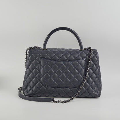 Chanel Caviar Large Coco Handle Navy 21series