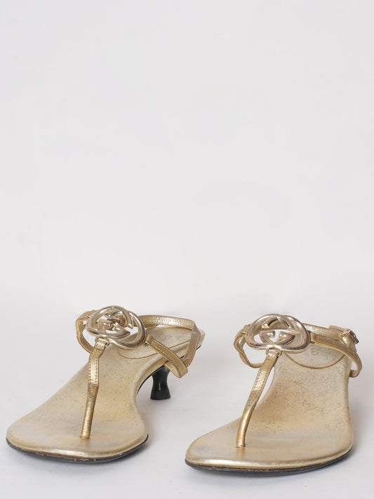 Gucci Golden Sandals