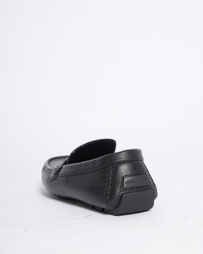 Gucci Guccissima black leather & canvas shoes
