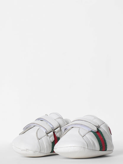 Gucci Leather Web Detail Sneakers