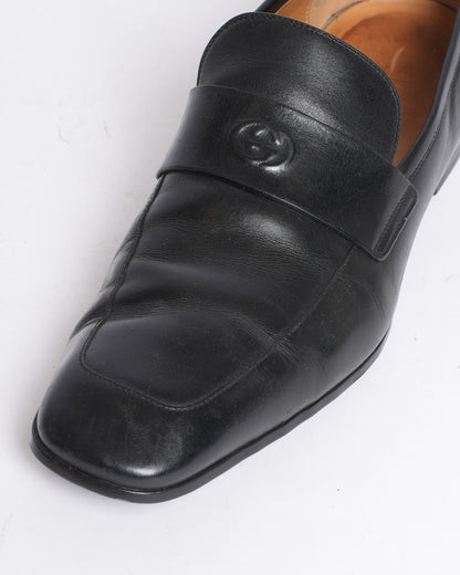 Gucci black leather loafers