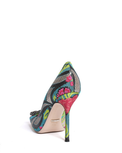 Gucci Dionysus Leather Heels in Multicolour