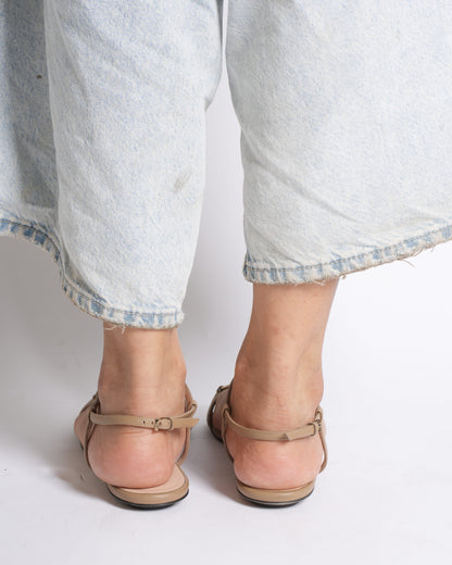 Gucci beige horsebit open toe sandals