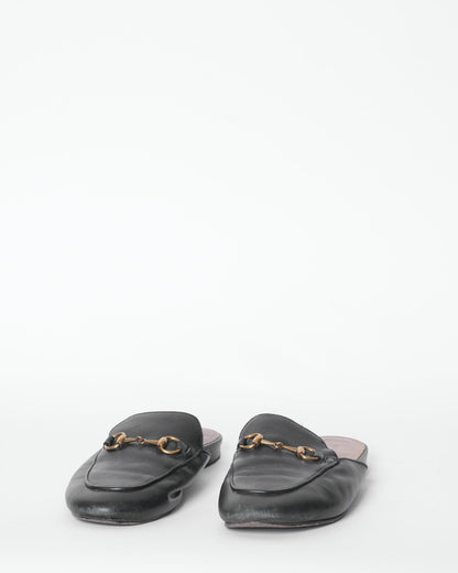 Gucci Women's Princetown Leather Mules In Black