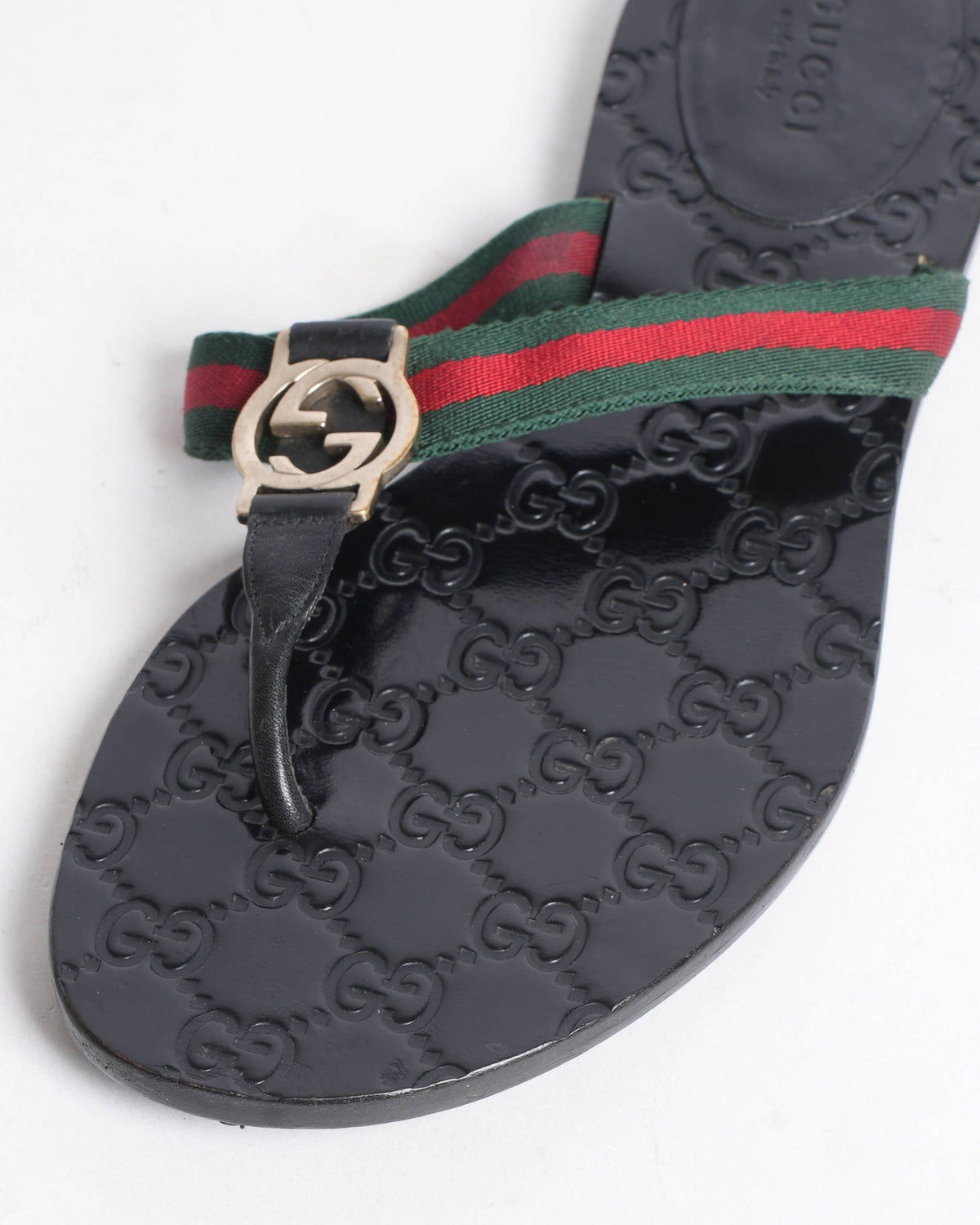 Gucci  Double G leather sandal